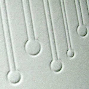 Abstract Falling Drops Embossed Card