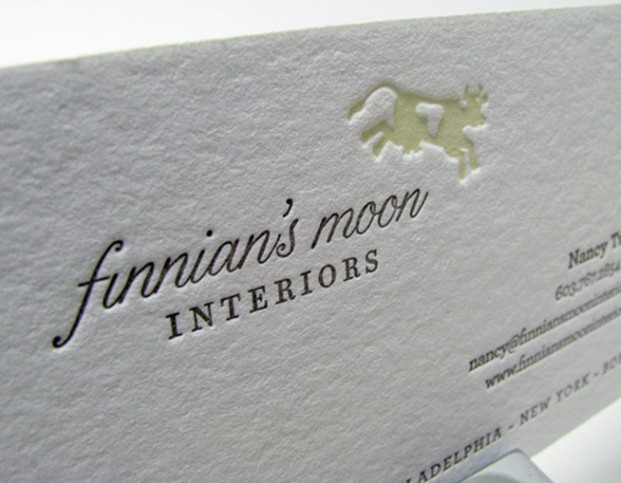 Letterpress card Finnian's moon