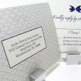 Fish scales beach wedding invitations