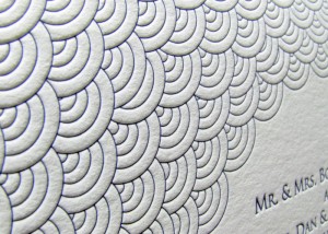 Fish scales beach wedding invitations