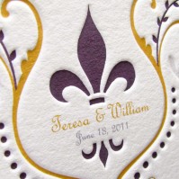 Fleur de Lis Wedding Invitation