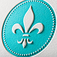 Fleur de Lis Embossed Card