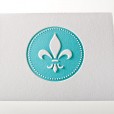 Fleur de Lis Embossed Card