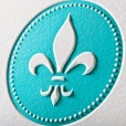 Fleur de Lis Embossed Thank You Card