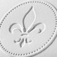 Fleur de Lis Embossed Thank You Card