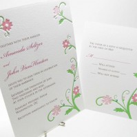 Flower Vine Wedding Invitation