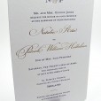 Gold metallic foil stamp invitation