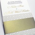 Gold invitations with belly band