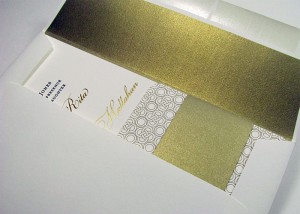 Wedding invitations gold