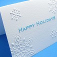 unique christmas cards embossed snowflakes