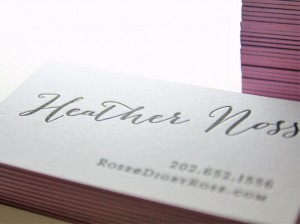 letterpress business card