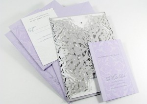 laser cut fold letterpress invitation