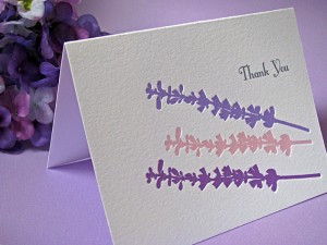 Lavender Flowers Thank You Cards