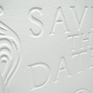 LetterMpress save the date blind