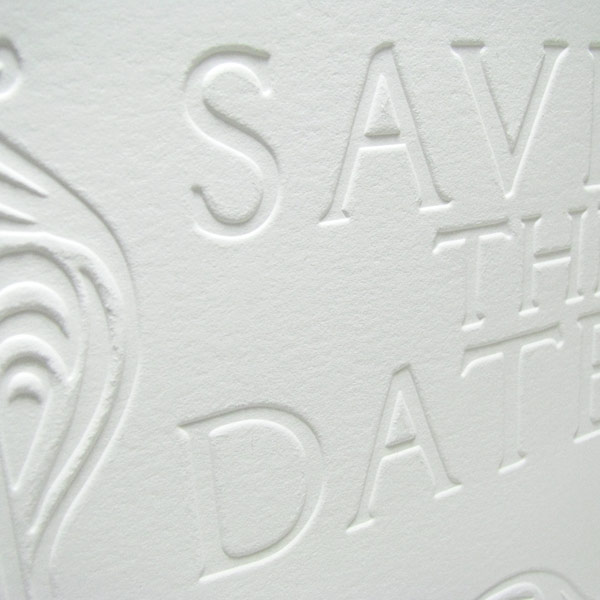 LetterMpress save the date blind