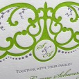 Spanish gate invitation closeup