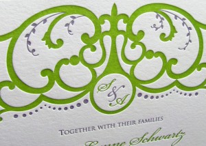 Spanish gate invitation closeup
