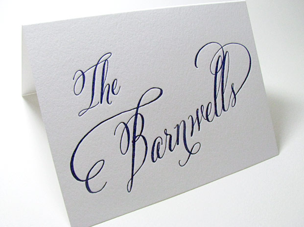 letterpress personal stationery