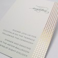 Foil stamp reception card luxury wedding
