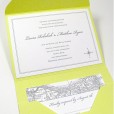 Map pocketfold invitations