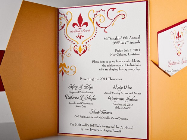 New Orleans Fleur de Lis Letterpress Light Invitation