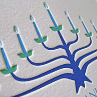 Menorah Hanukkah Holiday Cards