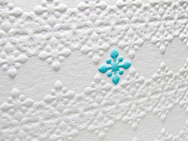 Mini snowflakes holiday card