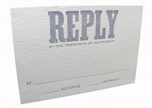 Modern letterpress wedding invitations