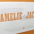 Modern letterpress wedding invitations