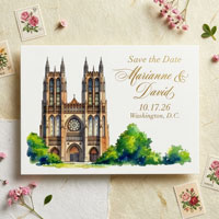 Washington DC National Cathedral wedding save the date