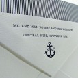 Nautical letterpress invitations