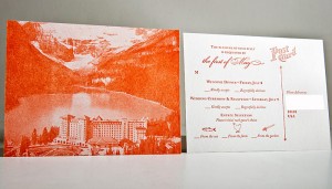 Vintage Flowers Letterpress Wedding Invitation