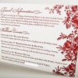 Vintage Flowers Letterpress Wedding Invitation