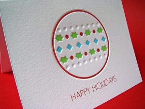 Happy Holidays Christmas Ornament Cards