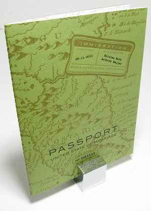 Passport wedding invitation