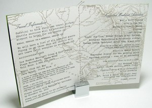 Passport wedding invitation