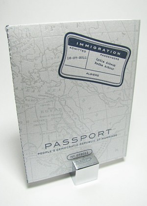 Letterpress Passport Wedding Invitation