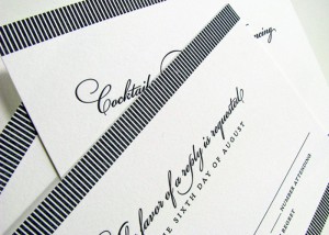 Navy stripes information cards