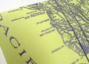 San Francisco map invitations
