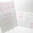 Monogram Scroll Wedding Invitation