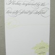 Letterpress Damask Traditional Wedding Invitations