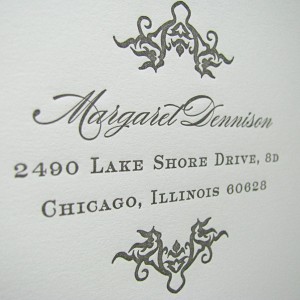 Letterpress Damask Traditional Wedding Invitations