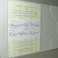 Letterpress Damask Traditional Wedding Invitations