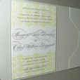 Letterpress Damask Traditional Wedding Invitations