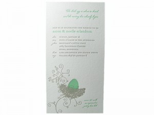 Egg in Nest Baby Announcement