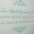 Spanish style mexico wedding letterpress invitation
