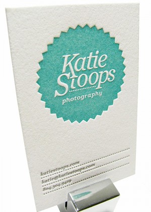 Katie Stoops Letterpress Business Card