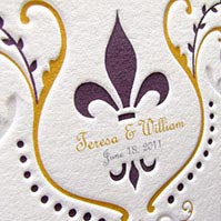 Fleur de Lis Wedding Invitation