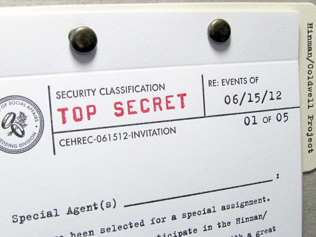 Top Secret Spy Wedding Invitation