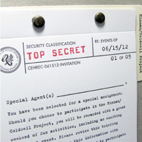 Top Secret Spy Wedding Invitation